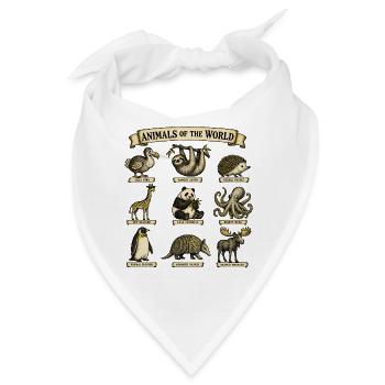 Tierische Wortspiele - Bandana - Weiß - Vorne