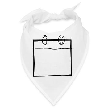 Kalenderblatt handgezeichnet - Bandana - Weiß - Vorne