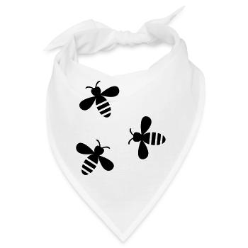Bienen - Bandana - Weiß - Vorne