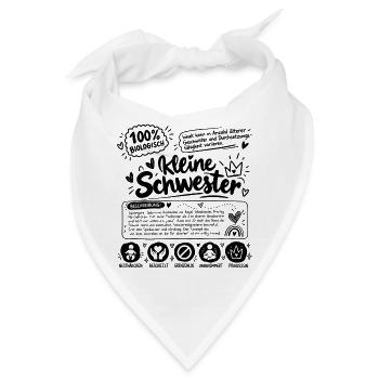 Lustiges Geschenk für die kleine Schwester - Bandana - Weiß - Vorne