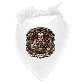 Hillside Reparaturshop Rockabilly - Bandana - Weiß - Vorne