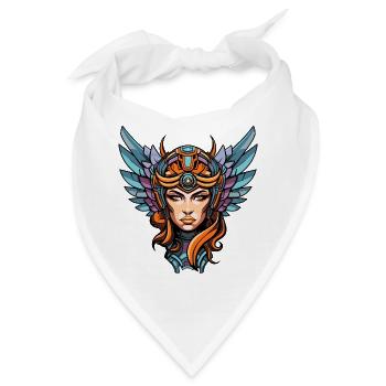 Flügelkriegerin Metallhelm - Bandana - Weiß - Vorne
