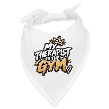 Zitat zur Fitnessstudiotherapie - Bandana - Weiß - Vorne