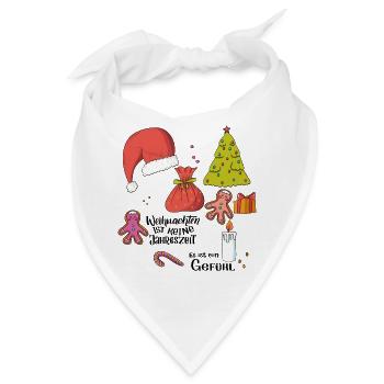 Kuschelige Weihnachtszeit - Bandana - Weiß - Vorne