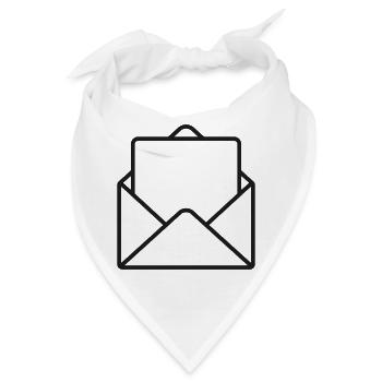 Offenes Buchstabenzeilen-Symbol - Bandana - Weiß - Vorne