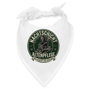 NachtSchicht Altenpflege Grim-Reaper - Bandana - Weiß - Vorne