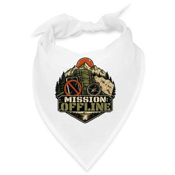 Mission: Offline – Outdoor-Auszeit - Bandana - Weiß - Vorne