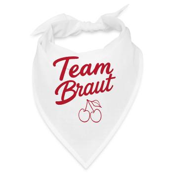 Team Braut! Kirsche - Bandana - Weiß - Vorne