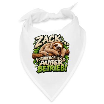 Zack! vorübergehend außer Betrieb Geschenkidee  - Bandana - Weiß - Vorne