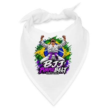 BJJ Lila Gürtel seit 2026 - Bandana - Weiß - Vorne