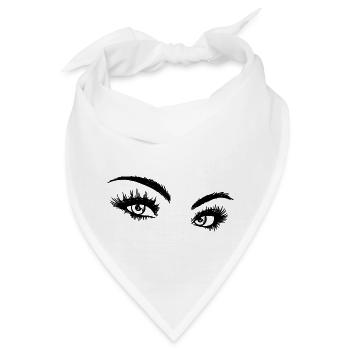 Augen - Frauenblick - Bandana - Weiß - Vorne