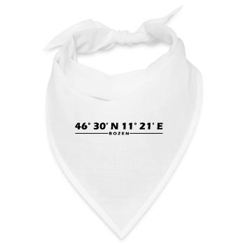 Bozen Koordinaten - Bandana - Weiß - Vorne