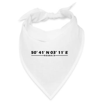 Roubaix Koordinaten - Bandana - Weiß - Vorne