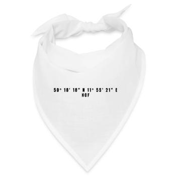 Hof Bayern Koordinaten - Bandana - Weiß - Vorne