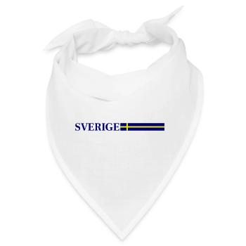 Schweden Flagge Sverige - Bandana - Weiß - Vorne