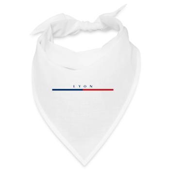 Lyon - Frankreich - France - Balken - Tricolore - Bandana - Weiß - Vorne