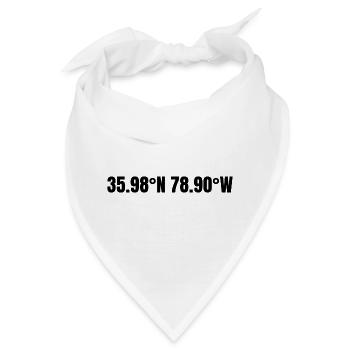 Durham North Carolina USA Koordinaten - Bandana - Weiß - Vorne