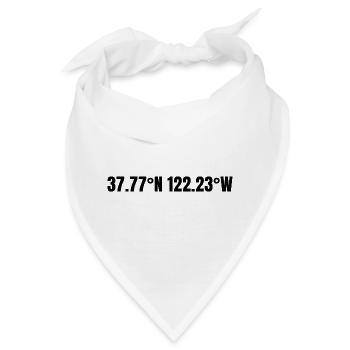 Oakland California USA Koordinaten - Bandana - Weiß - Vorne