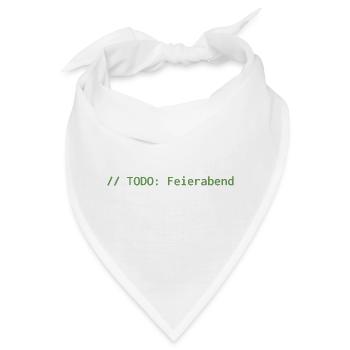 // TODO: Feierabend – Programmierer Shirt - Bandana - Weiß - Vorne