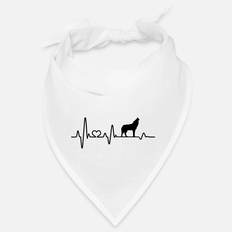 Wolf Herzschlag Wölfe EKG heult heulen Bandana