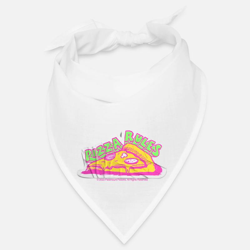 TMNT Mutant Mayhem Pizza Rules - Bandana - Weiß