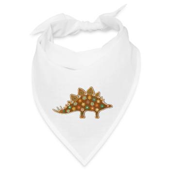 Süßer Lebkuchen Stegosaurus Weihnachten Deko Kids - Bandana - Weiß - Vorne