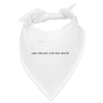 Katzen sollten die Welt beherrschen - Bandana - Weiß - Vorne