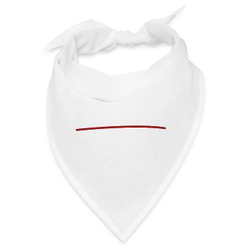 Minimalistische rote Linie – modernes Statement De - Bandana - Weiß - Vorne