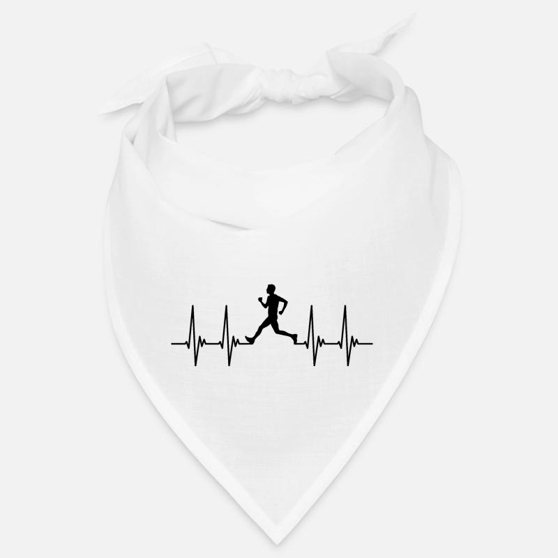 Runner EKG, pulse, heartbeat, runner, running, run Bandana
