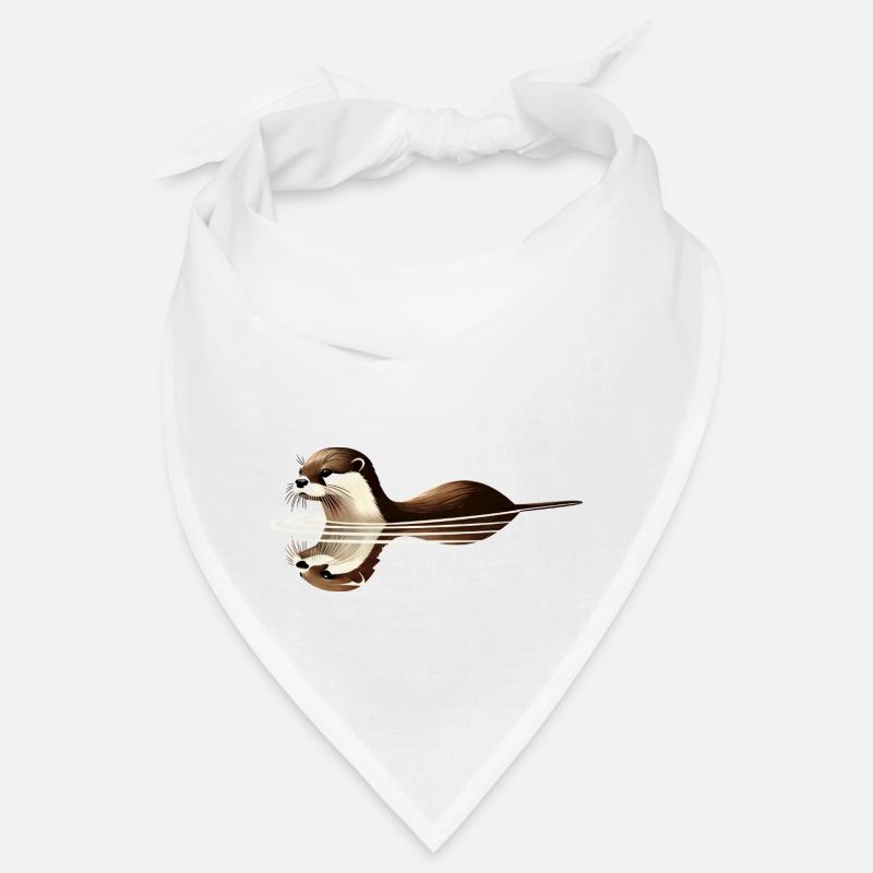 Loutre de rivière eurasienne - Bandana - blanc