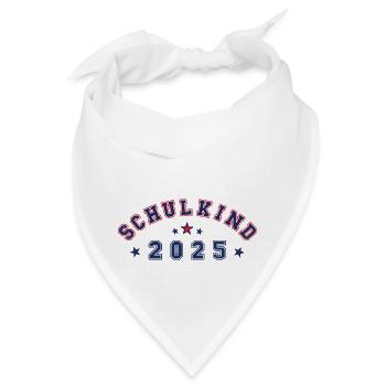 Schulkind 2025 - mit Platz für Namen des Schulkind - Bandana - Weiß - Vorne