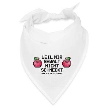Weil mir Gewalt nicht schmeckt - Bandana - Weiß - Vorne