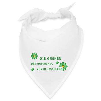 Deutschland die Grünen grün - Bandana - Weiß - Vorne