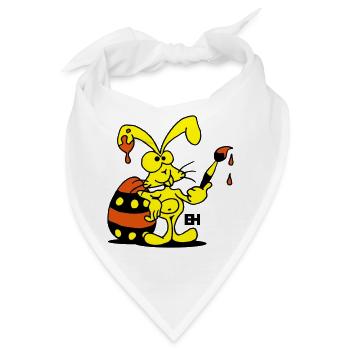 Osterhase - Bandana - Weiß - Vorne