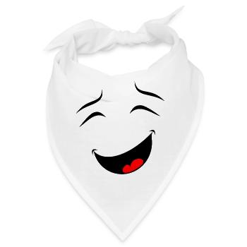 Lachen - Bandana - Weiß - Vorne