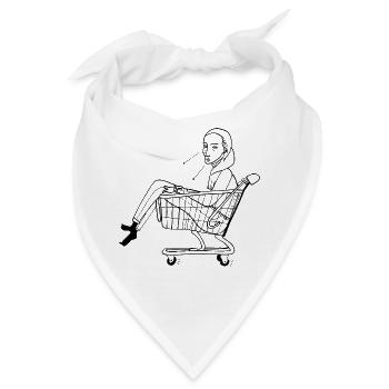 Let's go shopping. Shoppen mit der Freundin. - Bandana - Weiß - Vorne