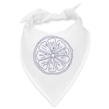 Zitrone - Bandana - Weiß - Vorne