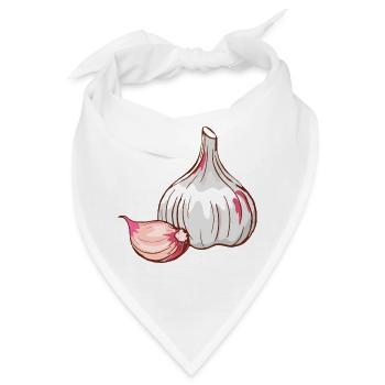 Knoblauch Knoblauchzehe Zehe Gewürze - Bandana - Weiß - Vorne