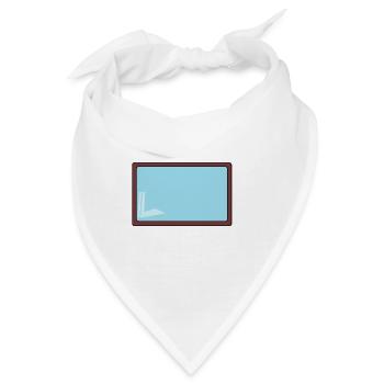 Fernseher / Spiegel / Fenster - Bandana - Weiß - Vorne