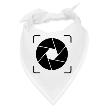 Kamera - Linsen - Bandana - Weiß - Vorne