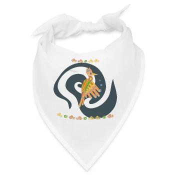 Specht - Bandana - Weiß - Vorne