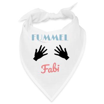 Fummel Fabi Lustiges Spruch Design Hände Humor - Bandana - Weiß - Vorne