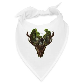 Jäger und Jagdhund unzertrennliche Freundschaft - Bandana - Weiß - Vorne