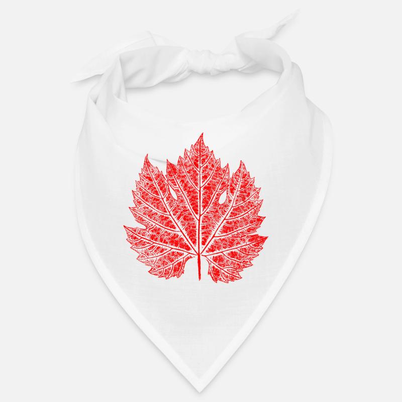 Grape Leaf / Red / Wine Leaf Bandana