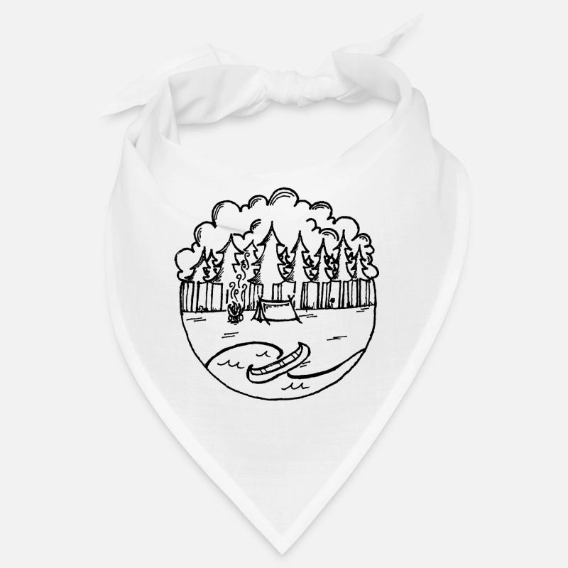 Forêt, Tente, Canoë & Feu de camp Bandana