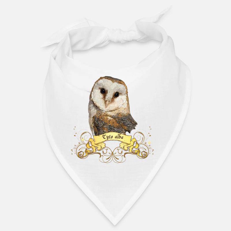 Chouette effraie - Bandana - blanc