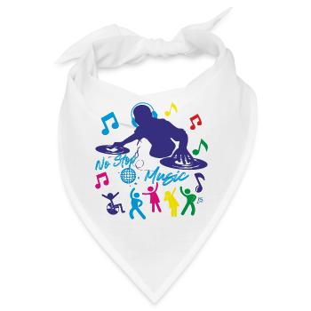Deejay - Kein Stopp Musik - Bandana - Weiß - Vorne