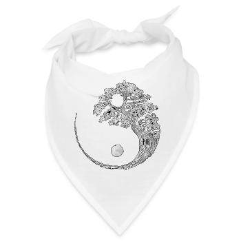 Yin Yang - Bandana - Weiß - Vorne