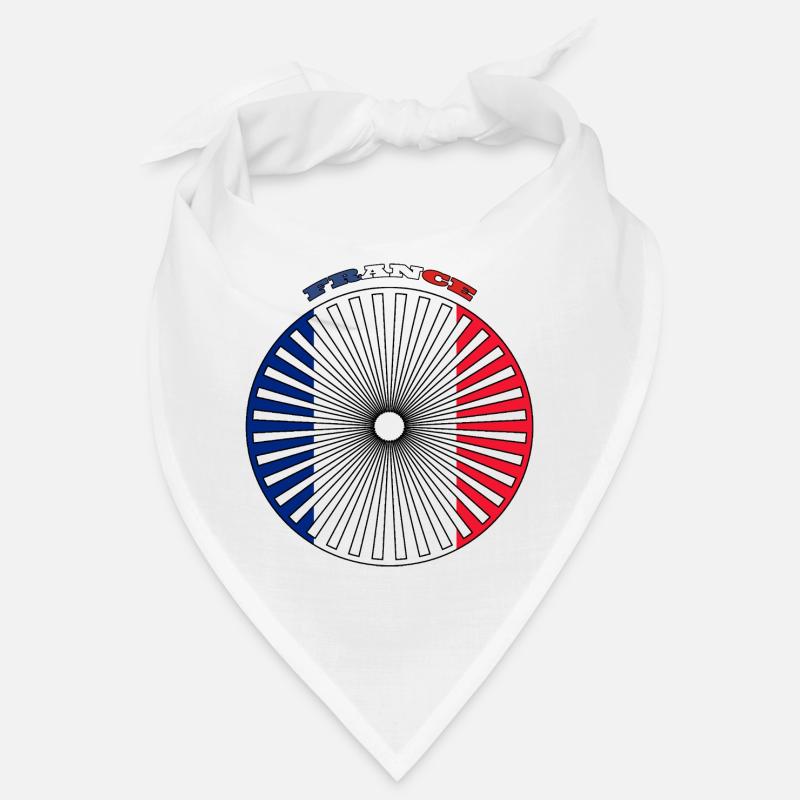 Graphischer Kreis Länder Frankreich - Bandana - Weiß