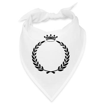 Lorbeerkranz mit Krone - Bandana - Weiß - Vorne